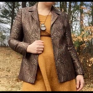 Vintage Kasper Paisley Brocade Tapestry Blazer